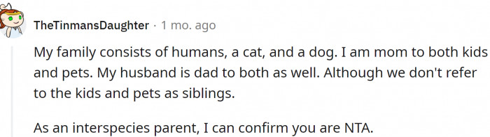 Interspecies parents confirm: