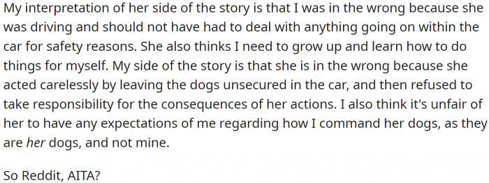 OP wants to know if she made a mistake.