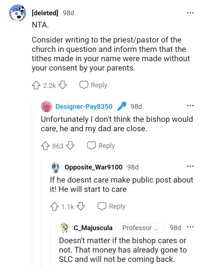 The Reddit post received hundreds of comments and here are some of the topmost ones below