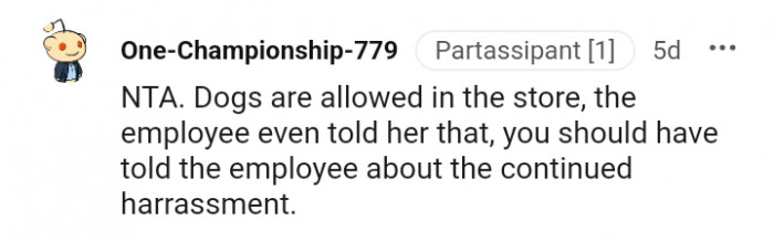 3. The Employee Told Her That