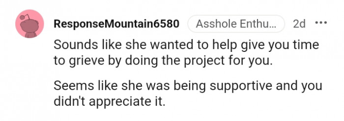 For This Redditor, It Seems Like the OP's Friend Was Being Supportive