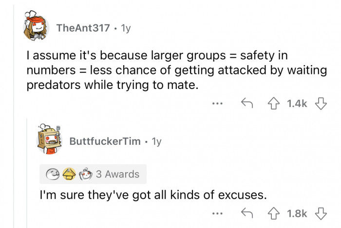 They probably have a million excuses for what they do.