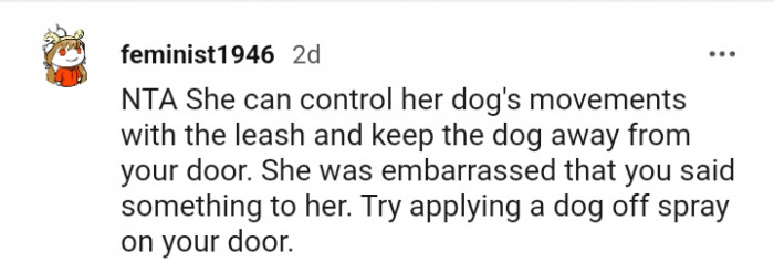 She was embarrassed you said something to her