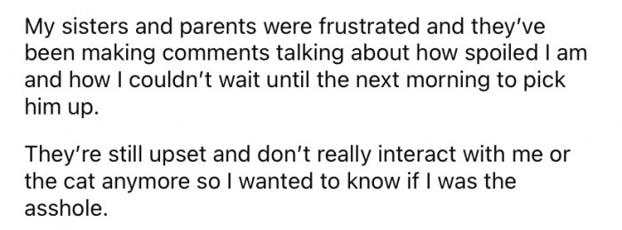Of course, none of the family was happy about being put in such an uncomfortable situation.