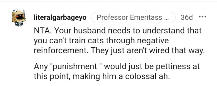 Cats are not just wired that way