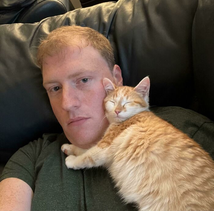 9. "I adopted this little guy over the weekend, but he’s so sweet and affectionate that I feel like he adopted me."