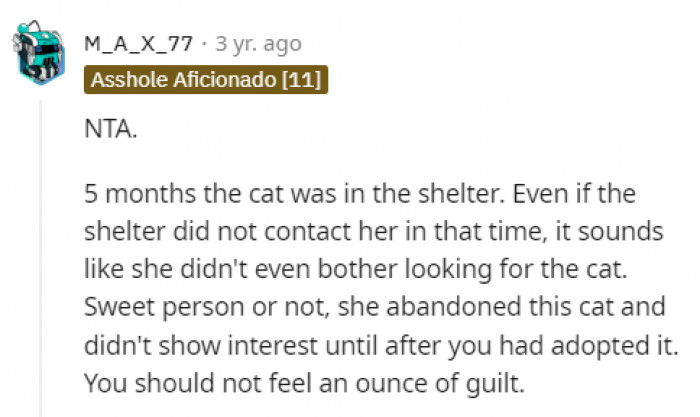 5 months, no contact.