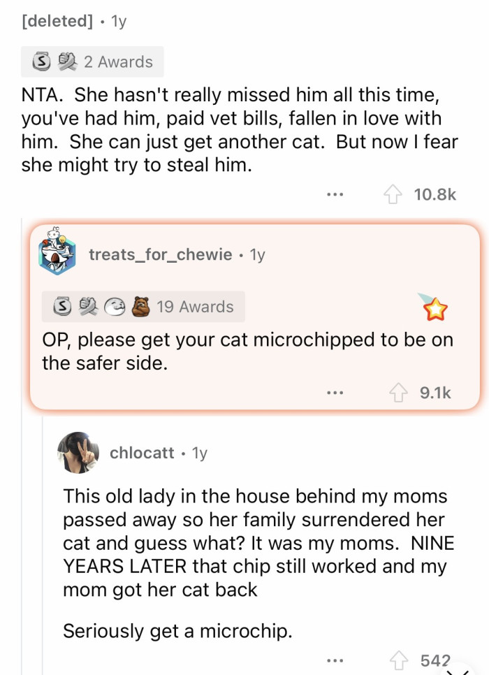 Perhaps she's jealous of the idea that the cat is actually in good condition?