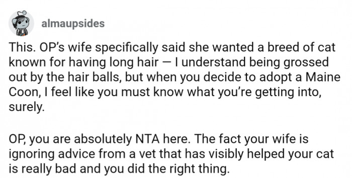 OP did the right thing by following the vet's advice