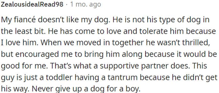A true partner is supportive, unlike someone acting like a tantrum-throwing child.