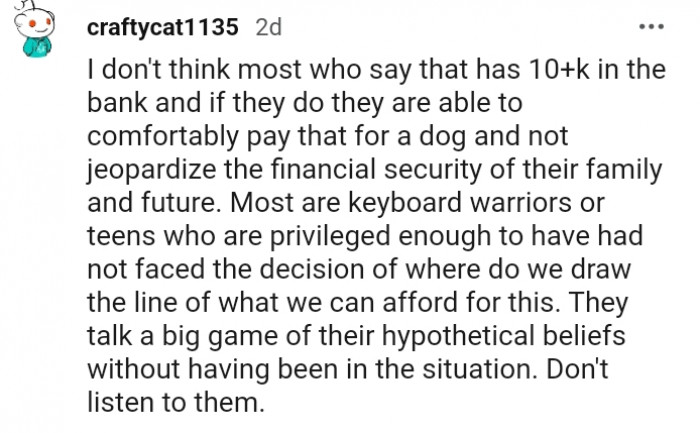 2. Drawing the line of what we can afford