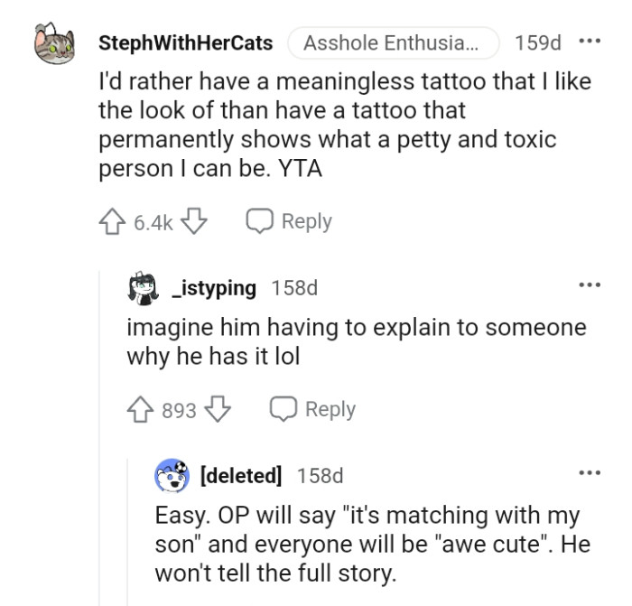 Showing what a toxic and petty person can be