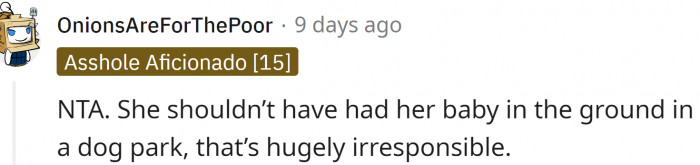 That mom was really irresponsible.