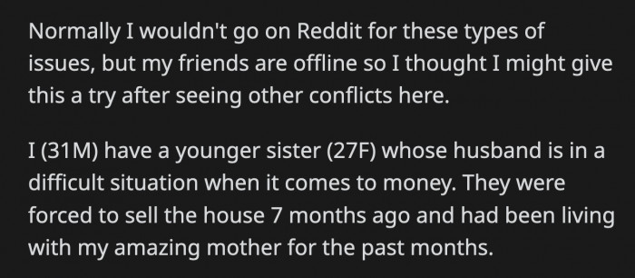 OP called his sister and said that if they wanted to stay at his house, they couldn't bring the dog with them.