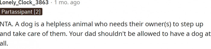 Pets are basically helpless