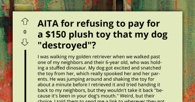 Entitled Dog Owner Refuses To Pay For The $150 Toy His Dog Chewed On, Gets Called An A-hole