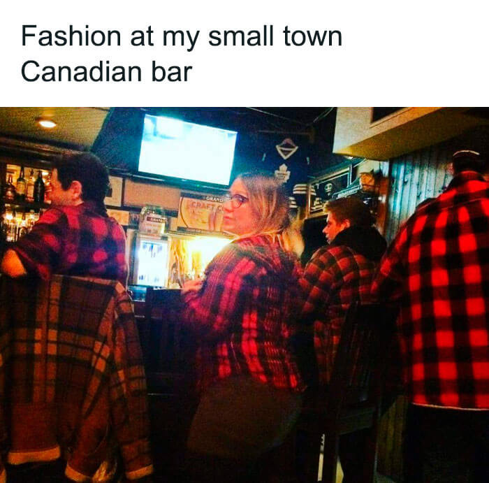 22. Check out the fashion at a Canadian bar