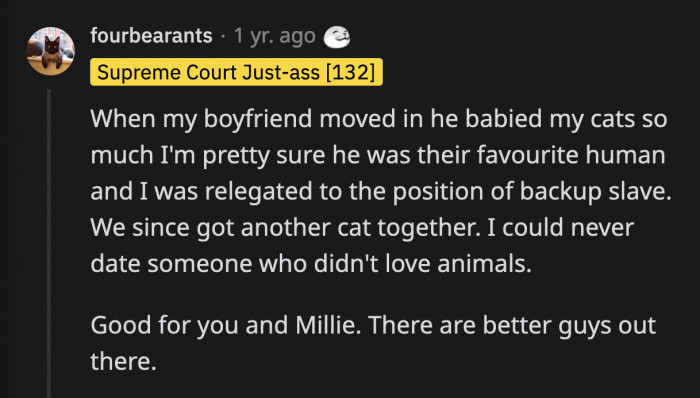 OP's ex is wrong — she will find someone who will not only tolerate Millie, but love her, too.