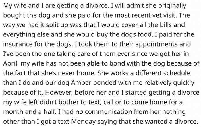 This couple is getting a divorce.