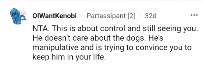 9. It's all about control and seeing you