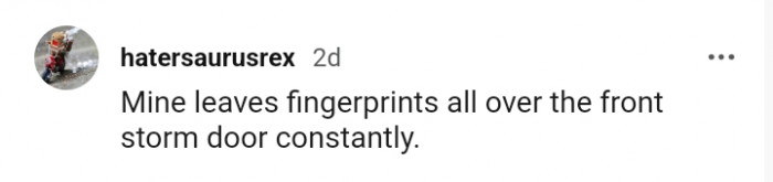 This Redditor says fingerprints are left all over the storm door