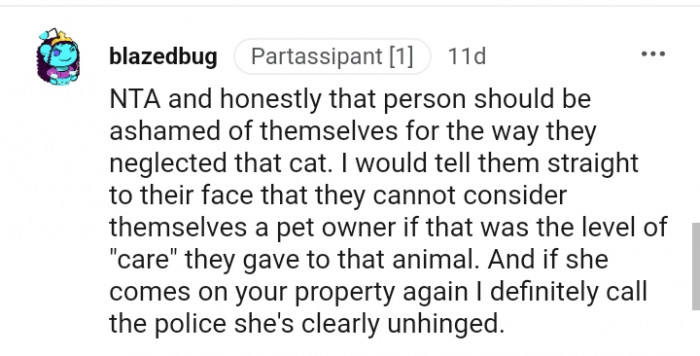 They cannot consider themselves a pet owner if...
