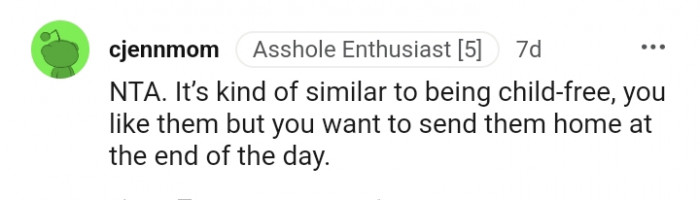 Kind of similar to being childfree