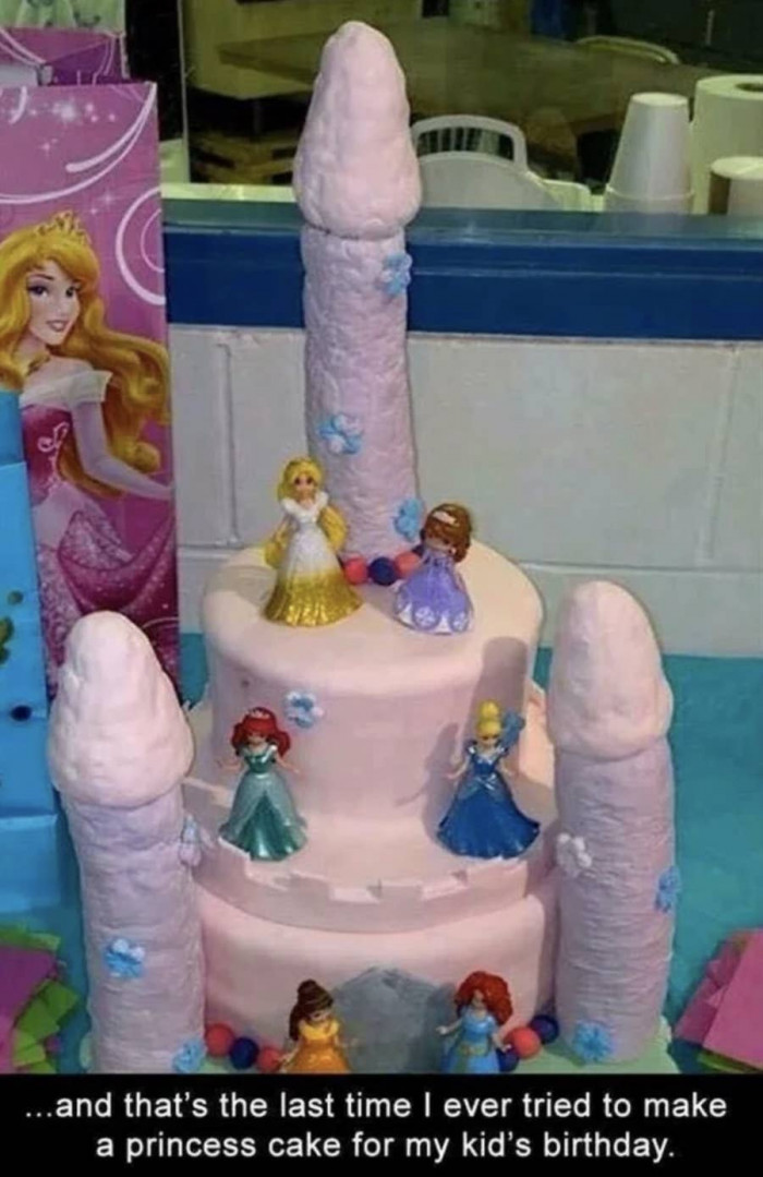 4. And That's The Last Time I Ever Tried To Make A Princess Cake For My Family