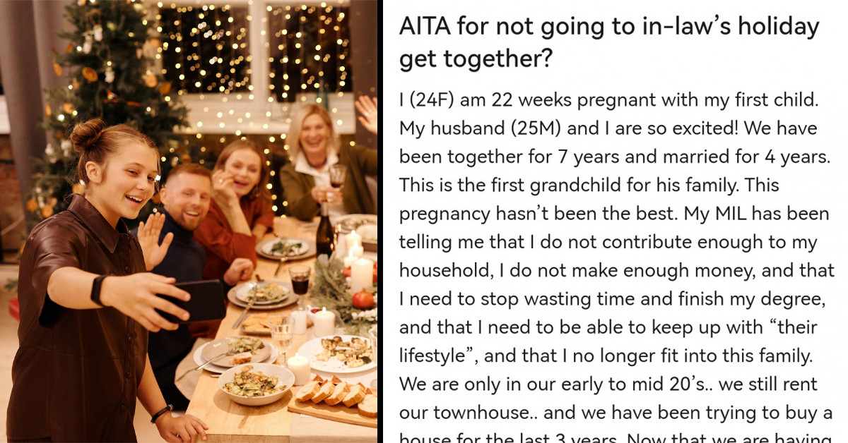 Pregnant Woman Doesn't Want To attend In-Laws' Holiday Get-Together ...