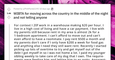 Young Woman's Intention To Move Across The Country In The Middle Of The Night Without Informing Anyone Gets Massive Support Online