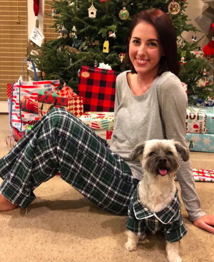 29. Hanging out with your fluffy flanneled buddy