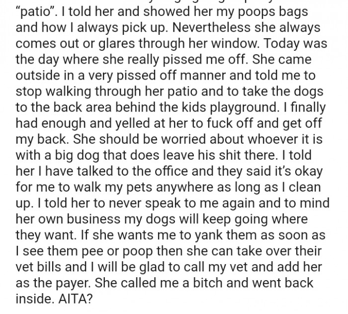She Should Be Worried About Whoever It Is with a Big Dog That Leaves His Mess There
