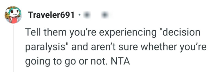 A perfect response for the OP to give