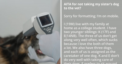 Parentified Eldest Sibling Is Tired Of Taking Care Of Three Family Dogs While His Siblings Sit Around And Yell At Him About Vet Appointments