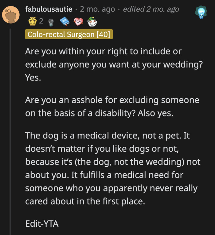 Well, it looks like OP has some rearranging to do after a few relatives rescinded their RSVPs.