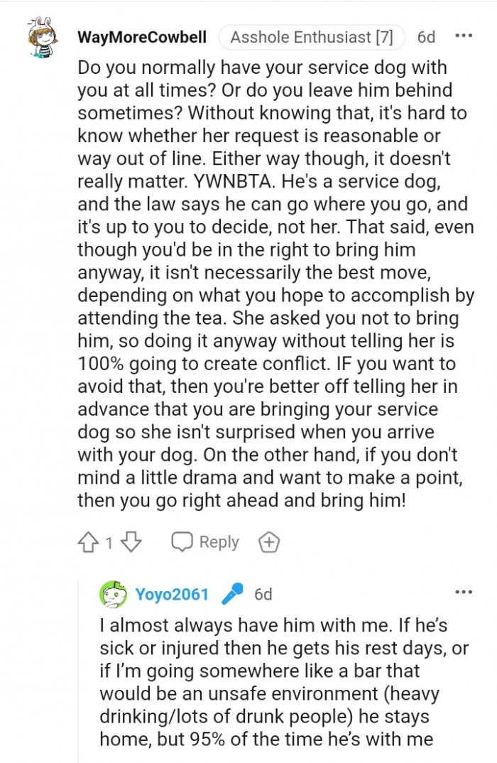 You'd be in the right to bring him anyway