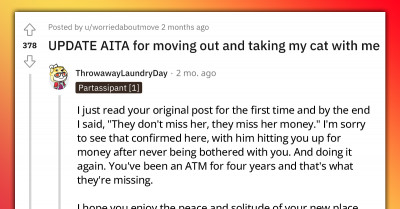 Young Woman Angers Her Father By Moving Out And Taking The Cat, Turns Out He Was Just Missing Her Money