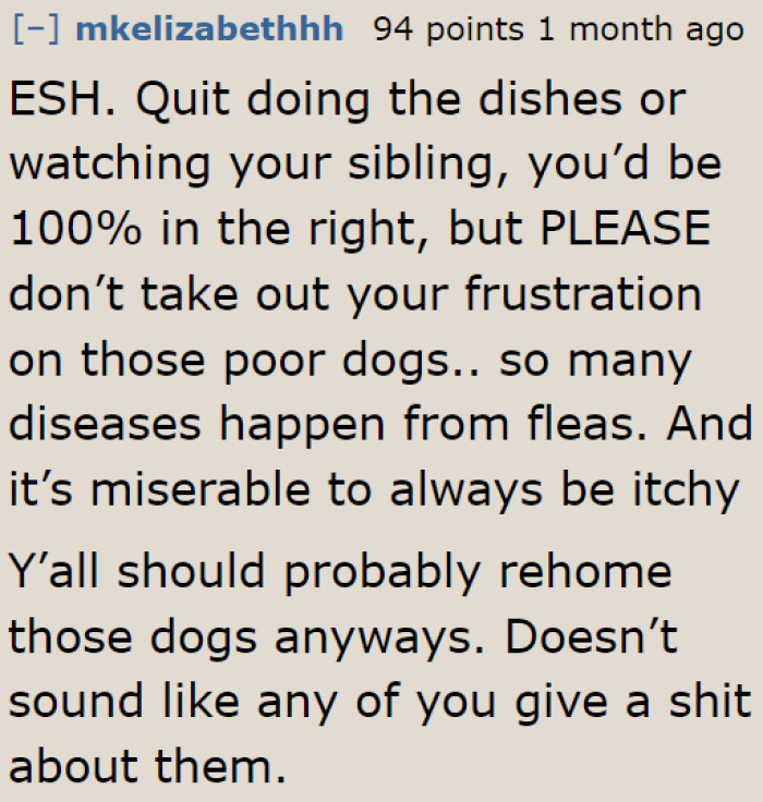 The dogs don't deserve to be neglected like this.