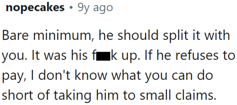Not all people believe that the owner is liable here, though. After all, it happened under the boyfriend's watch.