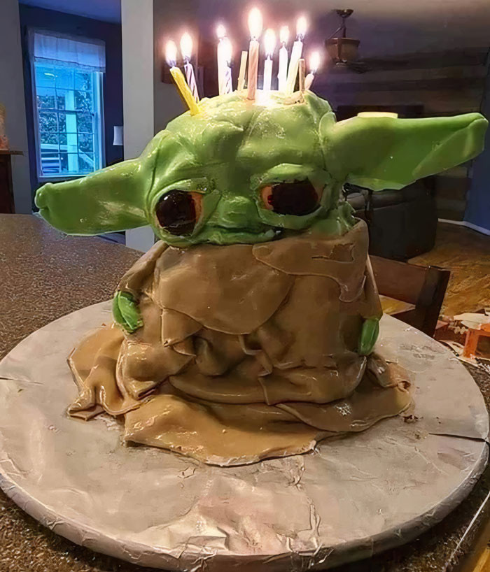 17. I requested for a Baby Yoda Cake