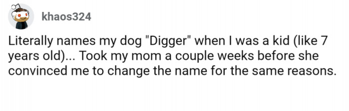 3. Good looking out, Mom