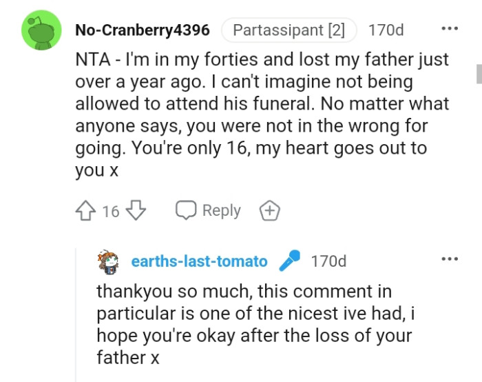 This redditor can't imagine not being allowed to attend his own funeral