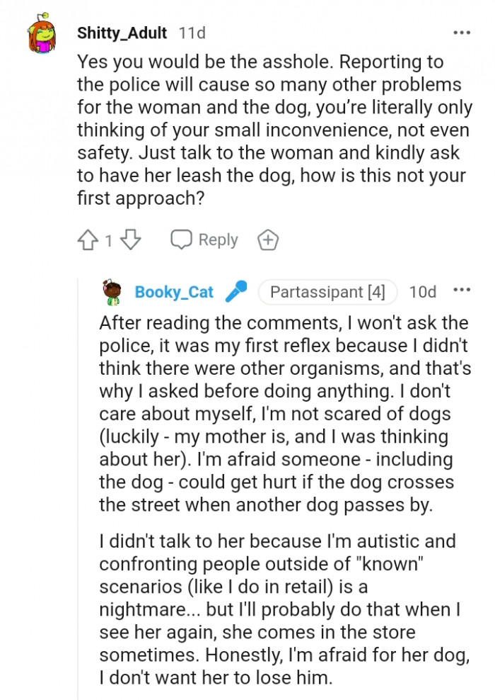 Just talk to the woman and ask her...