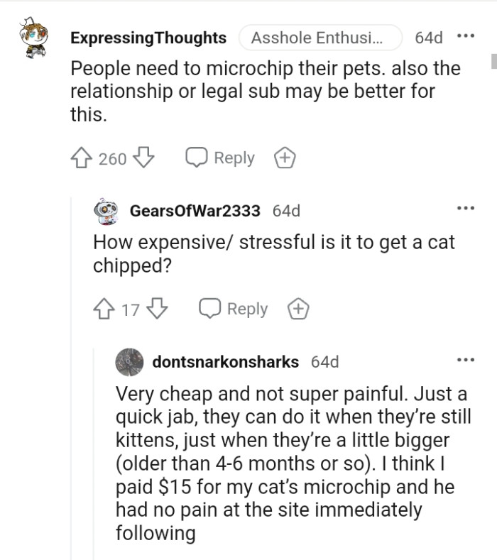 People need to start microchipping their cats to avoid situations like this