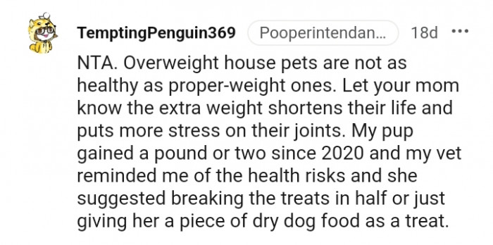 The extra weight shortens their life