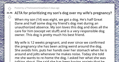 Redditor Gets Accused Of Prioritizing His Son's Dog Over His Baby Because He Doesn't Want To Rehome It