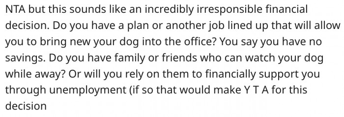 12. She's about to make an irresponsible financial decision.