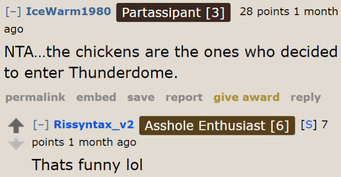 It's all the chicken's fault.