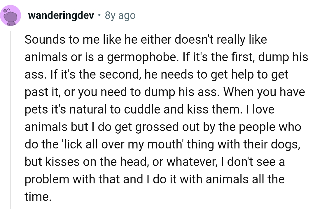 This Redditor doesn't see a problem with that