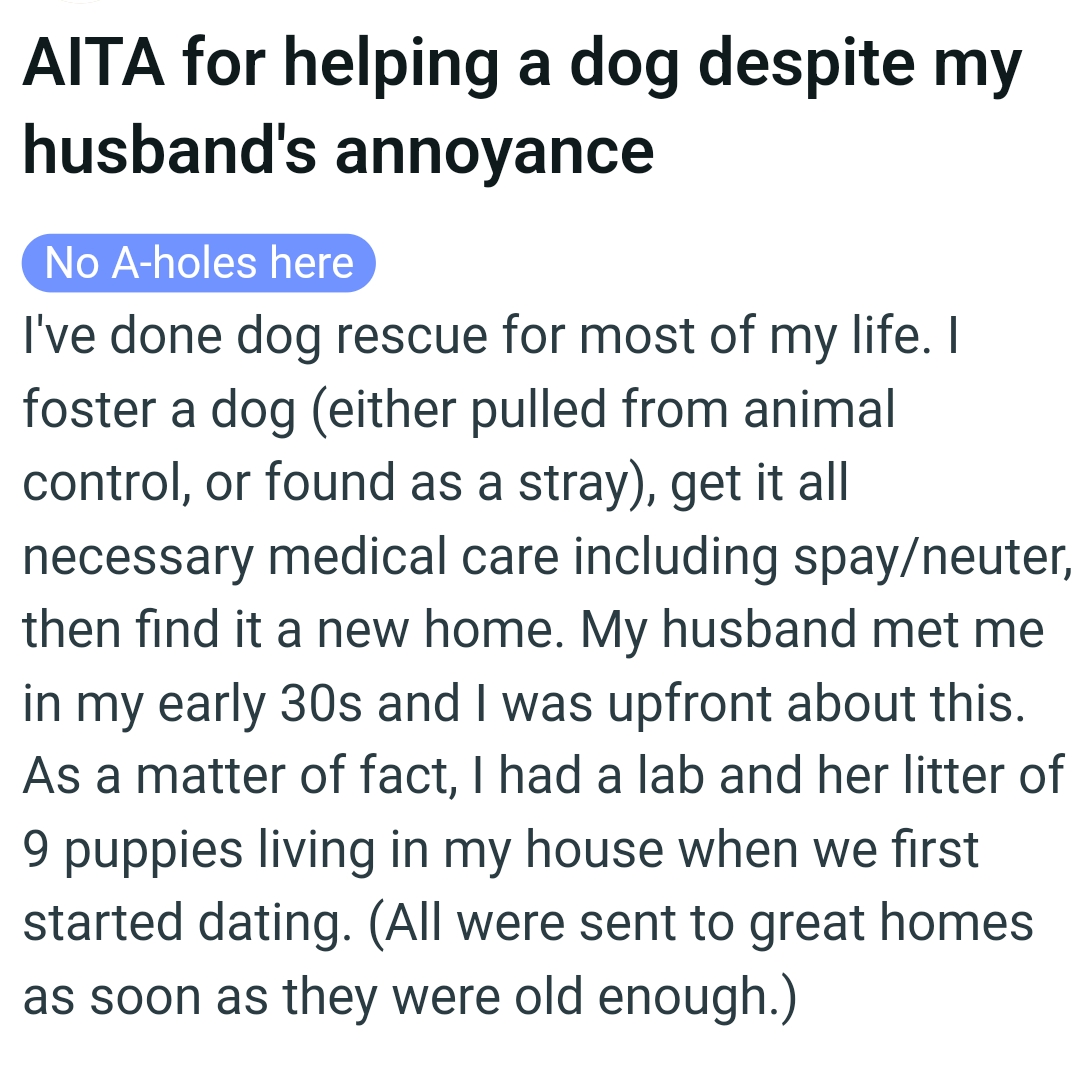 The OP kicks off her story